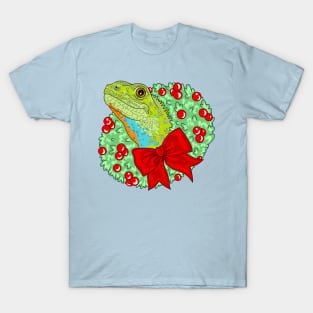 Lizard Be Merry Christmas With Background T-Shirt